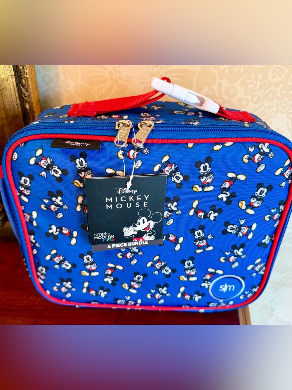 NWT Disney Mickey Mouse Simple Modern Kids 4 Piece Lunch Box Bundle Blue Insulat